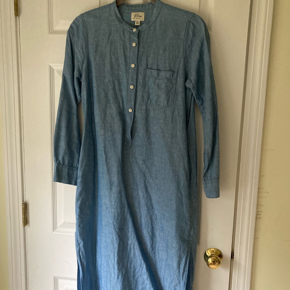 J.Crew Henley Chambray Midi Dress!